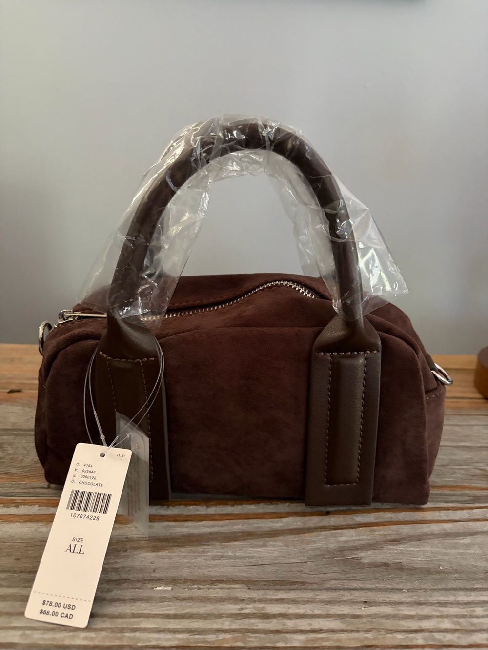 Anthropologie Noya Mini Faux Suede Bag NWT - Picture 2 of 4